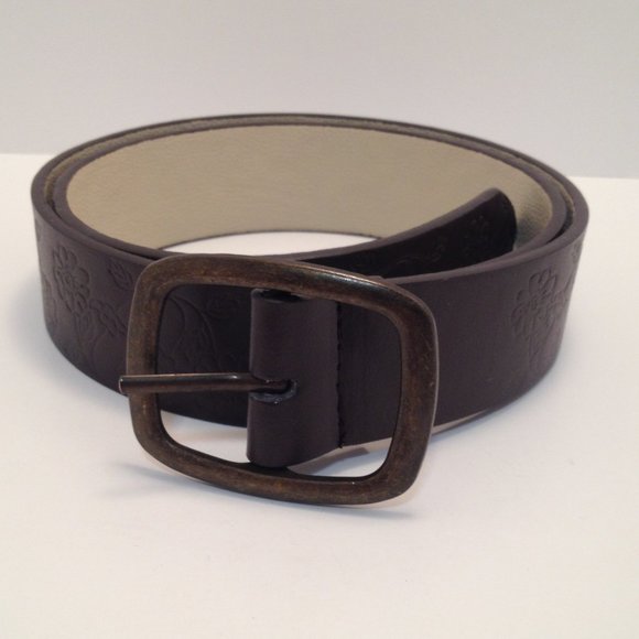 Unbranded Accessories - Belt Women's M Brown Embossed Faux Leather 1.5" X 39"